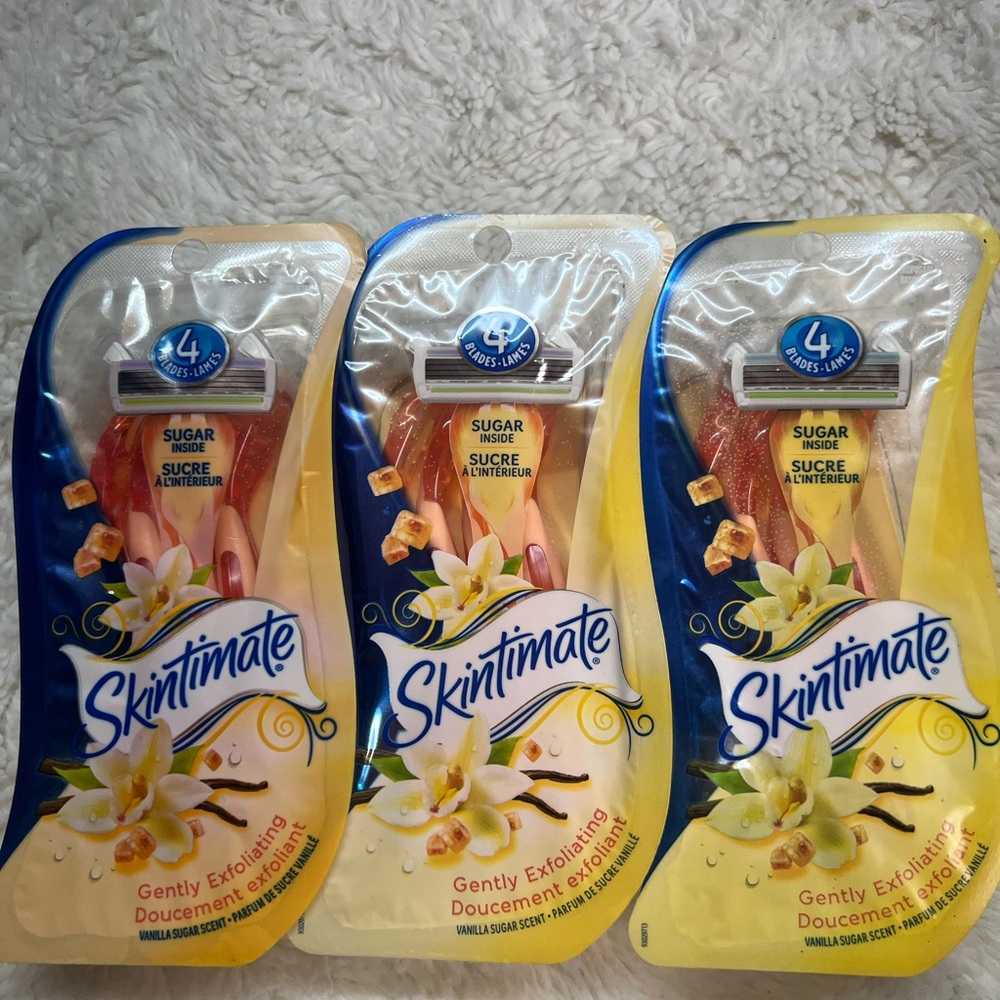 Skintimate Women’s Disposable Razors Vanilla Sugar 3 Packs New